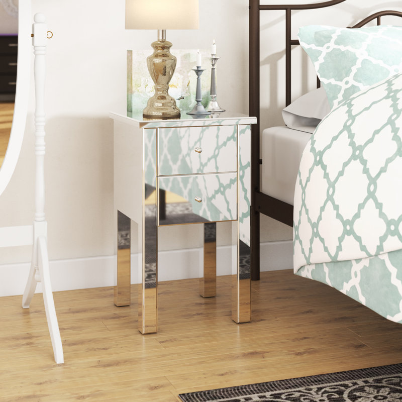 Mercer41 Dalveen Mirror End Table & Reviews Wayfair